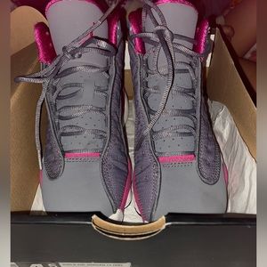 Jordan 13 grey and pink fusions!